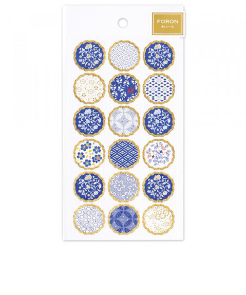 エヌビー社　和風シール大　藍　5074138