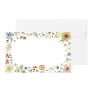 包む　メッセージカード　封筒付き　TC0C5　スウィートフラワー　ホワイト