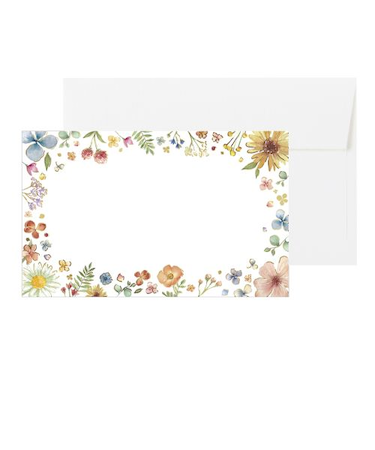 包む　メッセージカード　封筒付き　TC0C5　スウィートフラワー　ホワイト