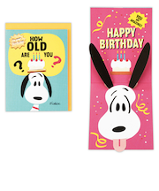 ホールマーク（Hallmark）　誕生お祝い　立体カード　スヌーピー　びっくりバースデー　830175