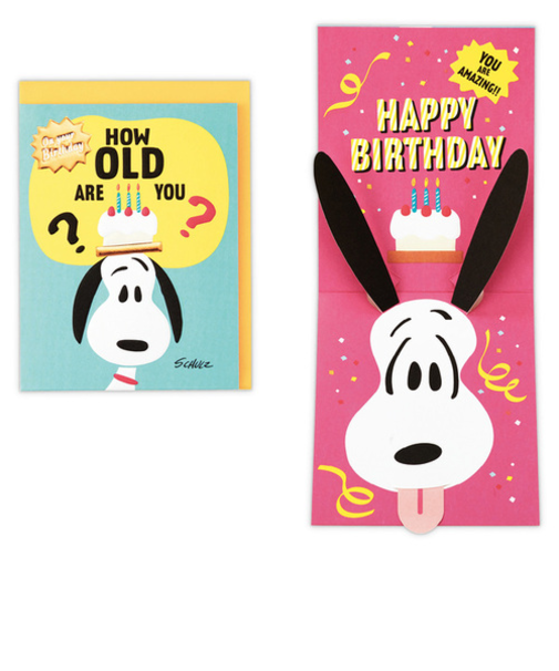 ホールマーク（Hallmark）　誕生お祝い　立体カード　スヌーピー　びっくりバースデー　830175