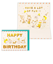 ホールマーク（Hallmark）　誕生お祝い　立体カード　スヌーピー　3Dエンボスフェイス　830168