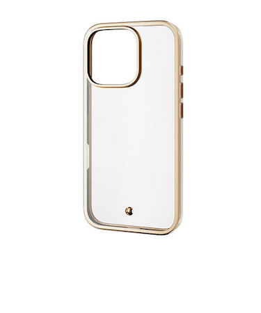 【iPhone16Pro】　エレコム（ELECOM）　＆me　ソフトケース　メタリックライン　PM-A24CUCTMLGB　グレージュ