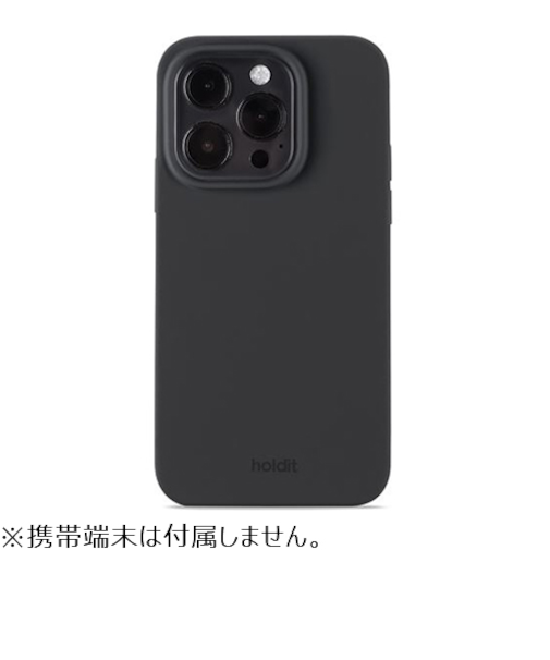【iPhone15Pro】　ホールディット（Holdit）　シリコンケース　15990　ブラック