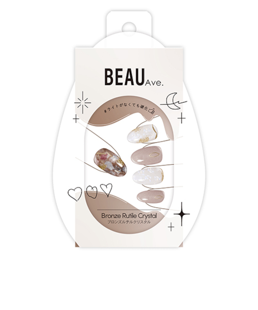 ビューティーアベニュー（BEAUTY　AVENUE）　生ジェルネイルシール　ブロンズルチルクリスタル　24枚入