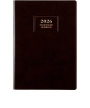 【2026年1月始まり】　高橋書店　ビジネス卓上日誌　A5　ウィークリーレフト　54　茶　月曜始まり