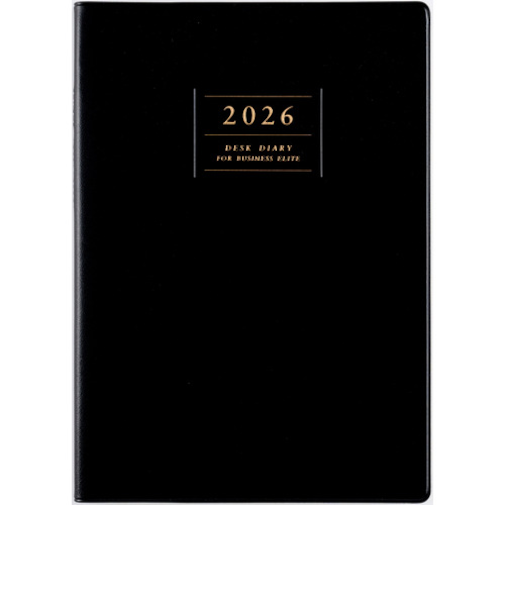 【2026年1月始まり】　高橋書店　デスクダイアリー　A5　ウィークリーホリゾンタル　53　黒　月曜始まり