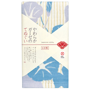 ジャパニーズスタイル　てぬぐい　たてすに朝顔