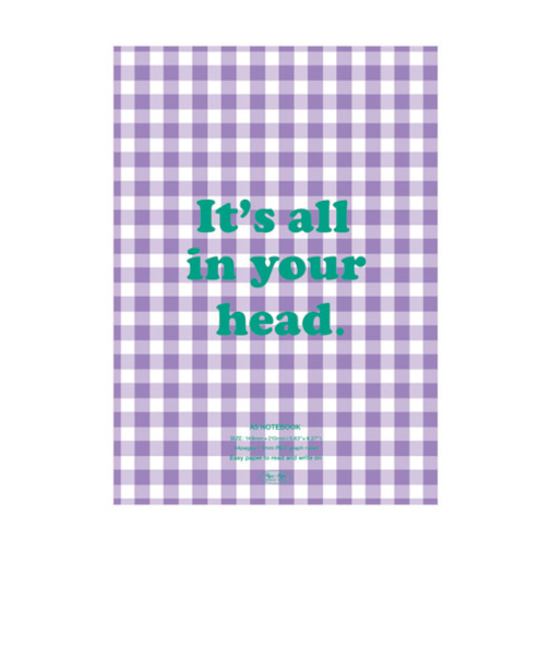 リュリュ（RYU-RYU）　チアミーアップ！A5ノート　5mm方眼　CMN05　ギンガムパープル