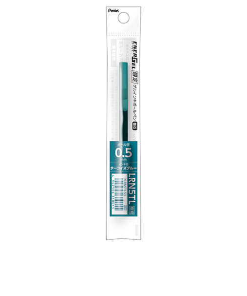 ぺんてる（Pentel）　ジェルボールペン替芯　0.5mm　XLRN5TL-S3　ターコイズブルー