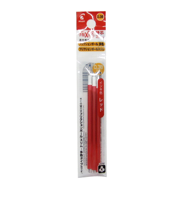 パイロット（PILOT）　フリクションボール多色用・スリム用替芯　0.38mm　3本セット　LFBTRF30UF-3R　レッド