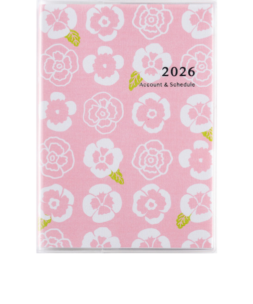 【2026年1月始まり】　高橋書店　ポケット家計簿　A6　手帳兼用集計タイプ　40　イラスト　月曜始まり