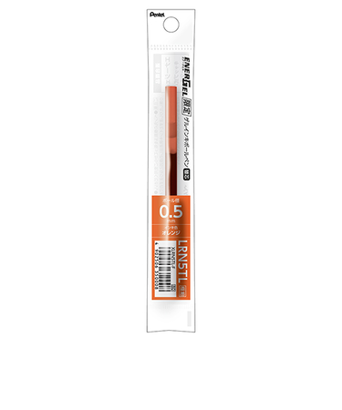 ぺんてる（Pentel）　ジェルボールペン替芯　0.5mm　XLRN5TL-F　オレンジ