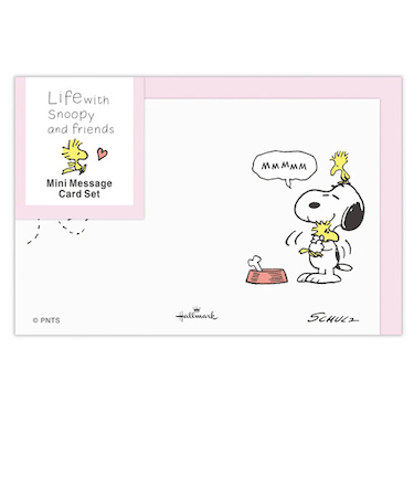 ホールマーク（Hallmark）　ミニメッセージカードセット　スヌーピー　Life　with　Snoopy　and　Friends　830830　ピンク