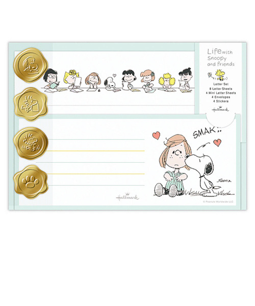 ホールマーク（Hallmark）　レターセット　スヌーピー　Life　with　Snoopy　and　Friends　830854　グリーン