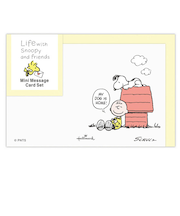 ホールマーク（Hallmark）　ミニメッセージカードセット　スヌーピー　Life　with　Snoopy　and　Friends　830847　イエロー