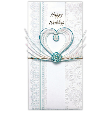 ホールマーク（Hallmark）　祝儀袋　御結婚御祝い　多当　スリム　815240　寿　ハートターコイズブルー2