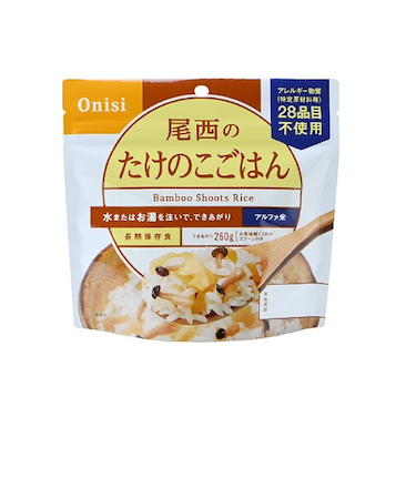 尾西食品　アルファ米　たけのこごはん　100g