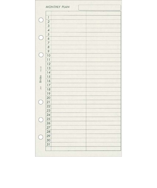 日本能率協会　バインデックス　マンスリープラン　331