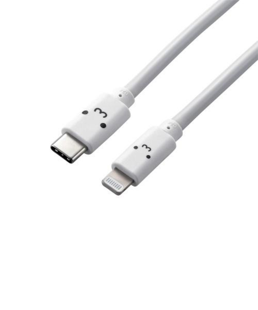 エレコム（ELECOM）　USB-C　to　Lightningケーブル　やわらか　2m　MPA-FCLY20WF　ホワイトフェイス