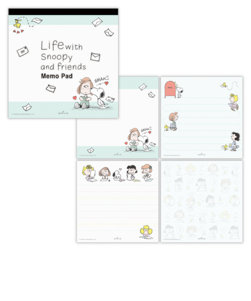 ホールマーク（Hallmark）　ブロックメモ　Life　with　Snoopy　and　Friends　スヌーピー　830977　グリーン　スヌーピーとガール
