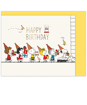 ホールマーク（Hallmark）　誕生お祝い　立体ミニカード　スヌーピー　840303　パーティガーランド