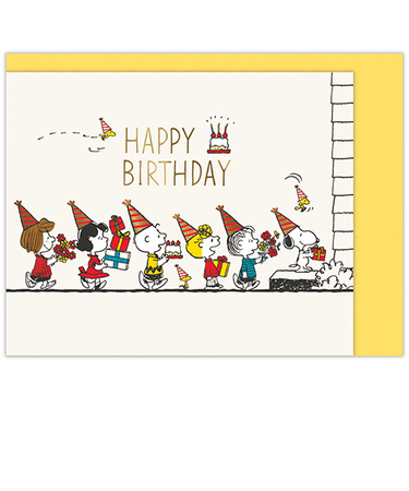 ホールマーク（Hallmark）　誕生お祝い　立体ミニカード　スヌーピー　840303　パーティガーランド