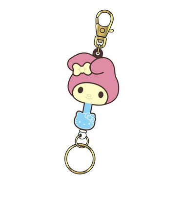 バンダイ　サンリオキャラクターズチョコレート　ラバーキーリール　マイメロディ