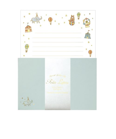 包む　レターセット　箔押し　リトルサーカス　TL0D5