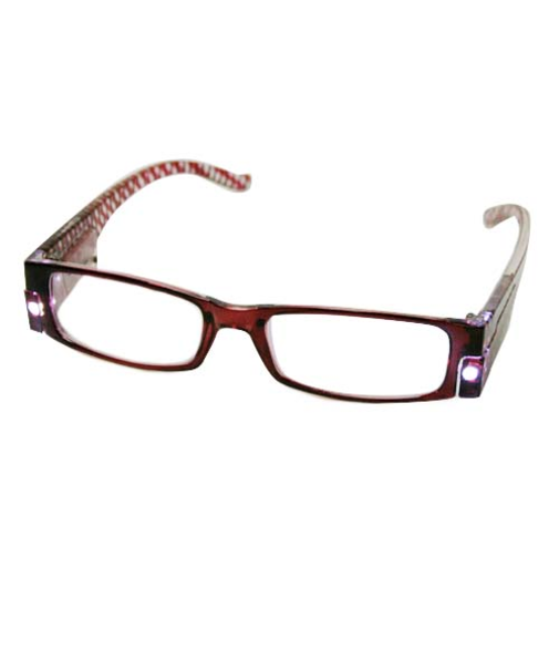 ネオビジョン　LEDライト付き　シニアグラス　赤　＋1　（一般医療機器）