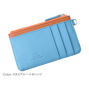 【お買い得】　ノイインテレッセ　ゲンシュク　フラグメントウォレット　3648SB　スカイブルー×オレンジ