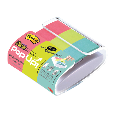 3M　ポストイット　強粘着　ポップアップディスペンサー　WD333－WH－TRIO