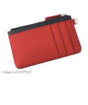 【お買い得】　ノイインテレッセ　ゲンシュク　フラグメントウォレット　3648RD　レッド×ブラック