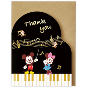ホールマーク（Hallmark）　誕生お祝い　立体ミニカード　ディズニー　ミッキーマウス＆ミニーマウス　840280　ダイカットピアノ