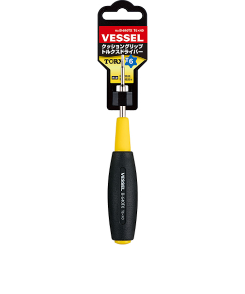 ベッセル（VESSEL）　クッショングリップトルクスドライバー　No.B-640TX（T6×40）