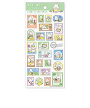 マインドウェイブ　切手っぽいステッカー　81752　うさぎのムーちゃん