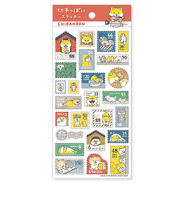 マインドウェイブ　切手っぽいステッカー　81750　しばんばん