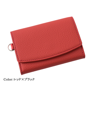 【お買い得】　ノイインテレッセ　ゲンシュク　マルチウォレット　3649RD　レッド×ブラック