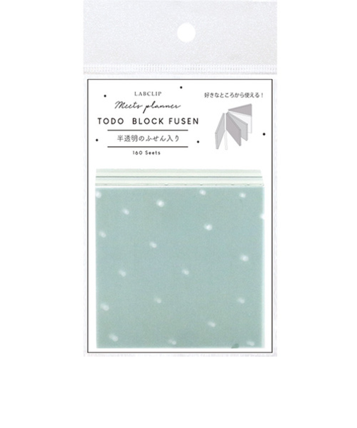 ラボクリップ（LABCLIP）　ミーツプランナー　TODOブロックふせん　160枚　C22-MTBF-GR　グリーン