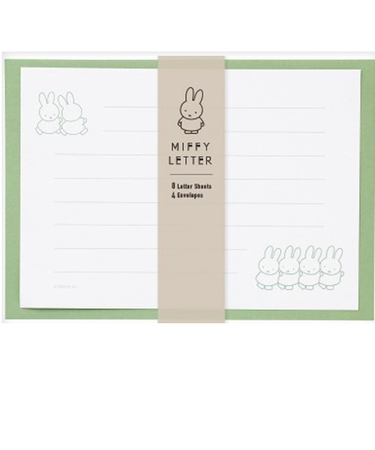 マルアイ　ミッフィー　横型レターセット　グリーン　レ－MY9G