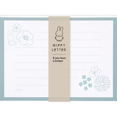 マルアイ　ミッフィー　横型レターセット　ブルー　レ－MY9B