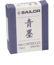 セーラー万年筆（SAILOR）　万年筆用カートリッジインク　青墨