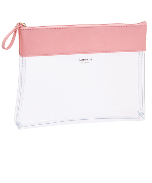 セキセイ　ラポルタ　クリアケース　クリアクリア　A5　LA-6355　ペールピンク