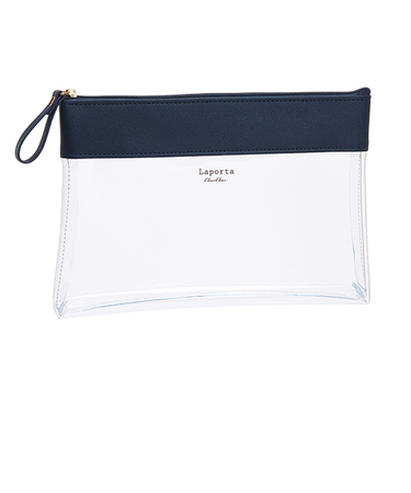 セキセイ　ラポルタ　クリアケース　クリアクリア　B6　LA-6350　ネイビーブルー