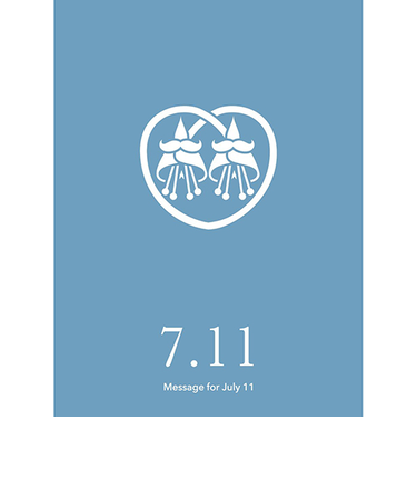 草紙堂　花結びメッセージカード　7月11日