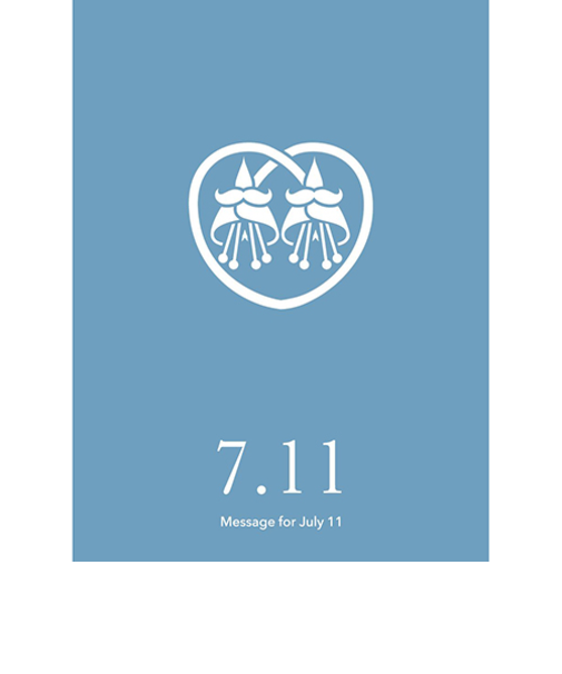 草紙堂　花結びメッセージカード　7月11日