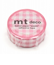 カモ井　mt　1P　MT01D548　ストライプギンガムチェック／ピンク