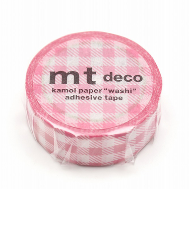 カモ井　mt　1P　MT01D548　ストライプギンガムチェック／ピンク