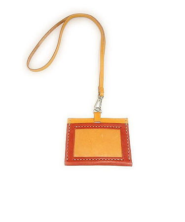 レザークラフトキット　IDカードケース　赤