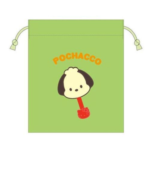 バンダイ　サンリオキャラクターズチョコレート　さがら巾着　ポチャッコ